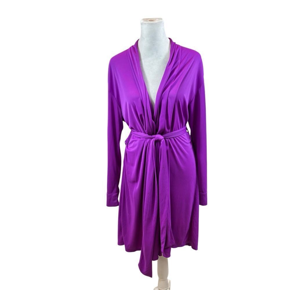 Ladies Natori Aphrodite Wrap Robe Purple Size‎ Medium